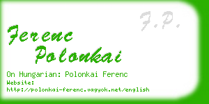 ferenc polonkai business card